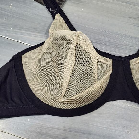 Olga Christina Bra 38C Black Floral Flower Lace Underwire Style 55007 - Picture 7 of 10